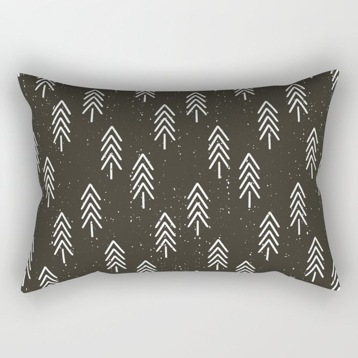 Pine Trees . Charcoal Rectangular Pillow