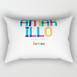 Amarillo Texas Mid Century, Pop Art, Mondrian Rectangular Pillow