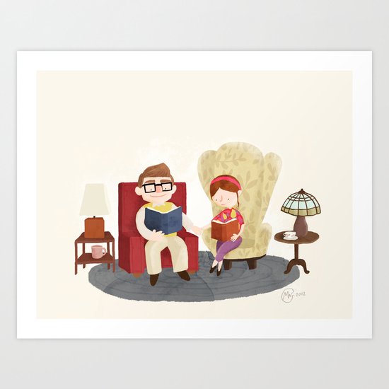 Carl and Ellie (from Pixar's 'Up') Art Print