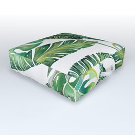 Jungle Leaves, Banana, Monstera #society6 Outdoor Floor Cushion | Exotic, Ink, Hawaii, Monstera, Plant, Tropical, Leaves, Rainforest, Graphicdesign, Summer 