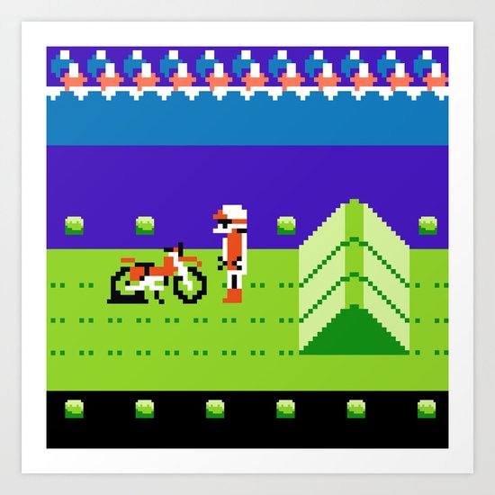 Punctured Bike Art Print