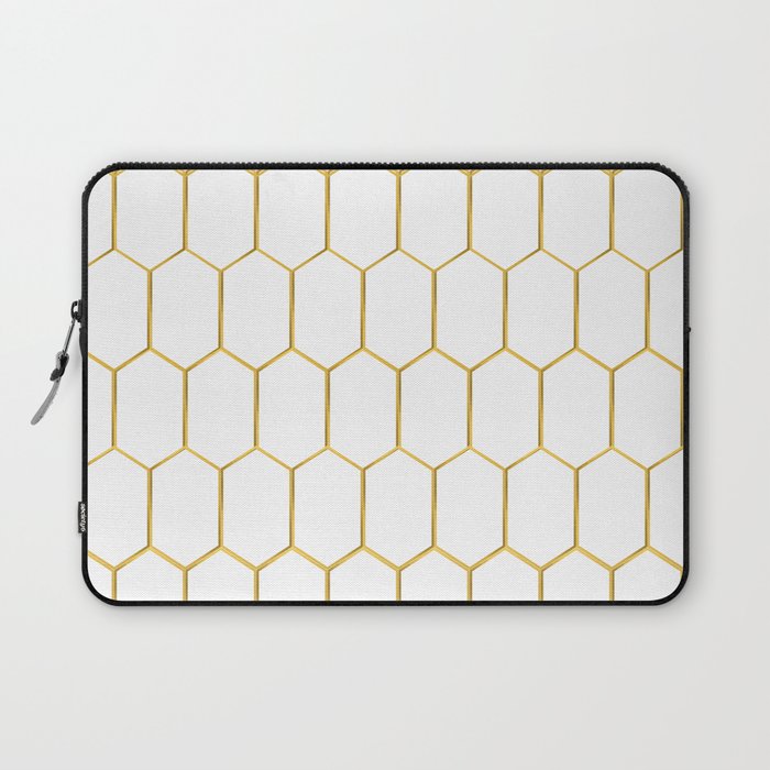 Long hexagon geometric honeycomb pattern Laptop Sleeve