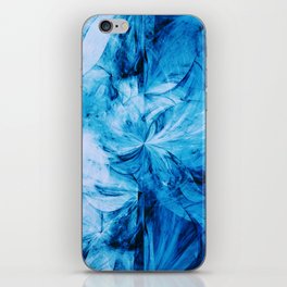 Arctic Split Abstract Blue Ice Marble Artwork  iPhone Skin