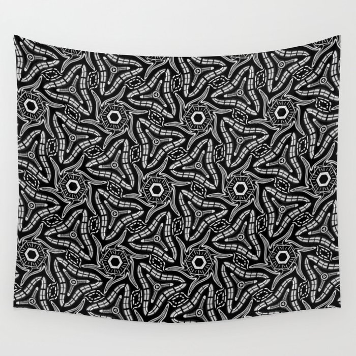 B&W_Abstract002 Wall Tapestry