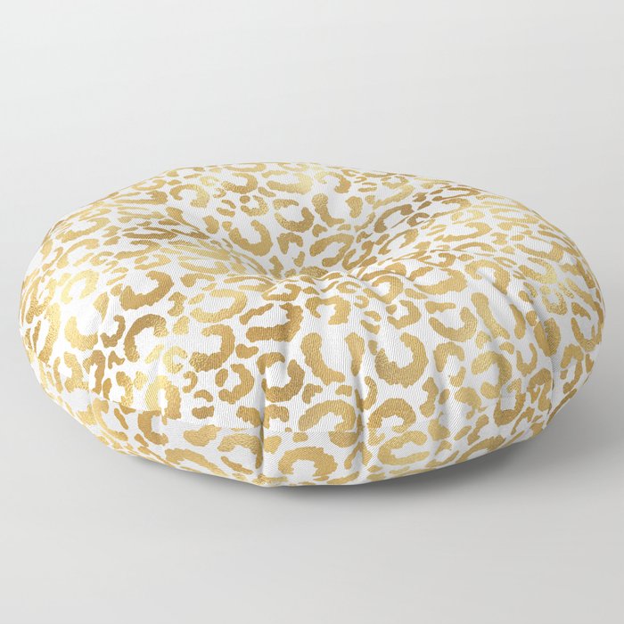 Leopard Gold Silver Modern Collection Floor Pillow