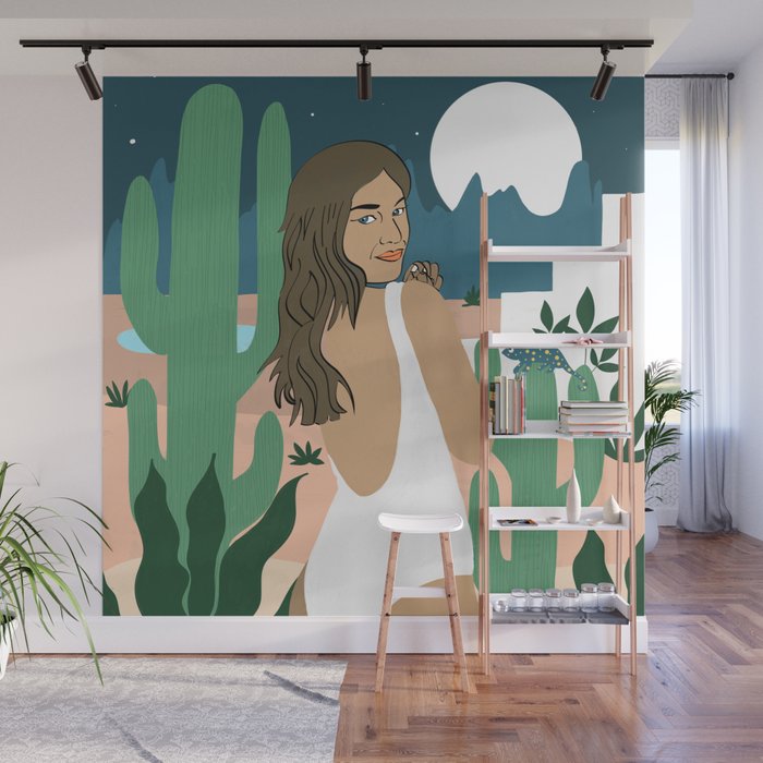 Mirage #illustration #travel #painting Wall Mural