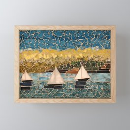 Sailing Mosaic Framed Mini Art Print