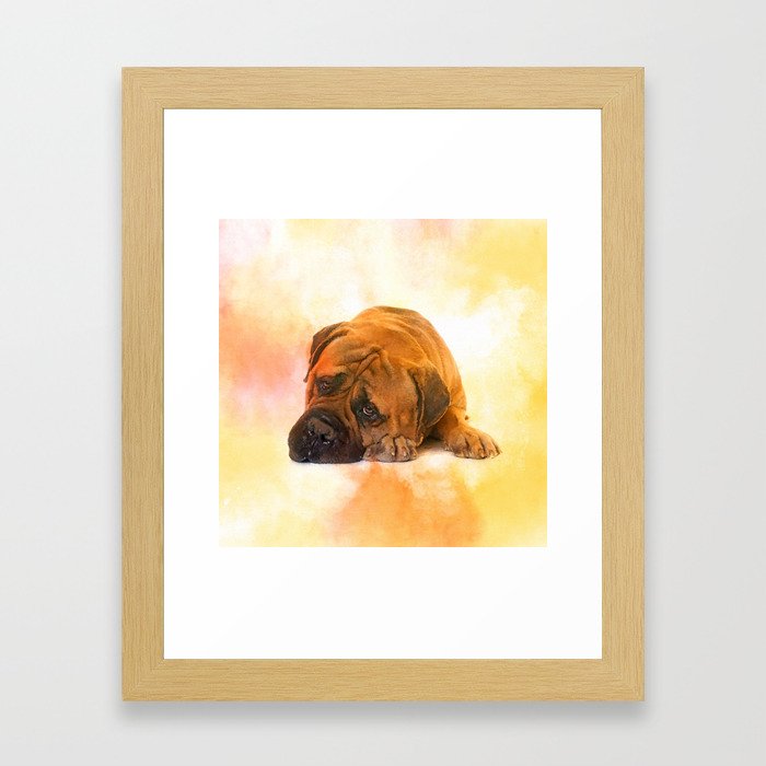 Bullmastiff dog Framed Art Print