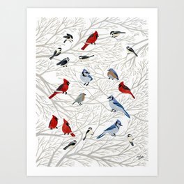 Winter Birds Art Print