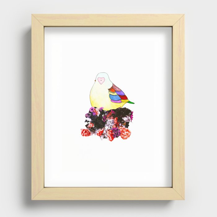 "flower nest" Recessed Framed Print