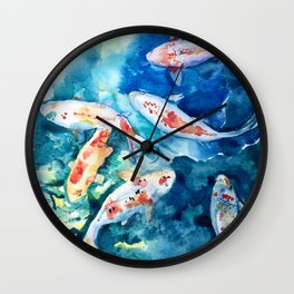 Koi Koi Koi Fish Wall Clock