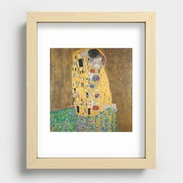 Gustav Klimt The Kiss Recessed Framed Print