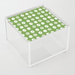 Green Christmas Balls Print Trendy Christmas Pattern Acrylic Box