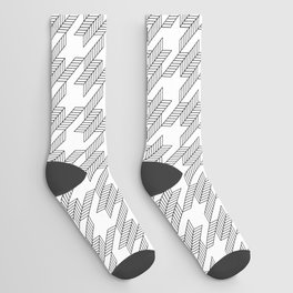 Houndstooth Geometric Socks