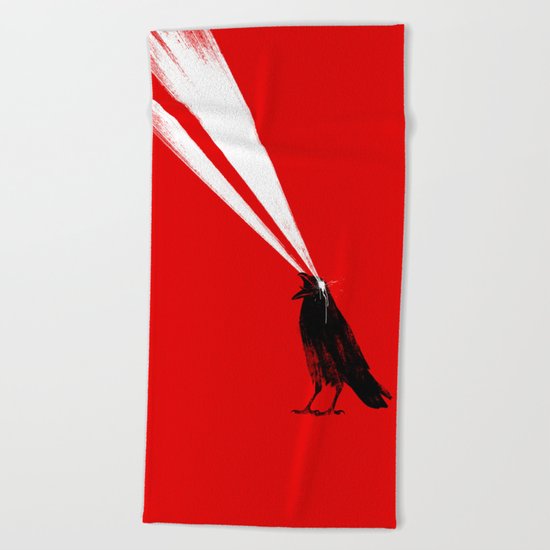 Laser Crow Beach Towel