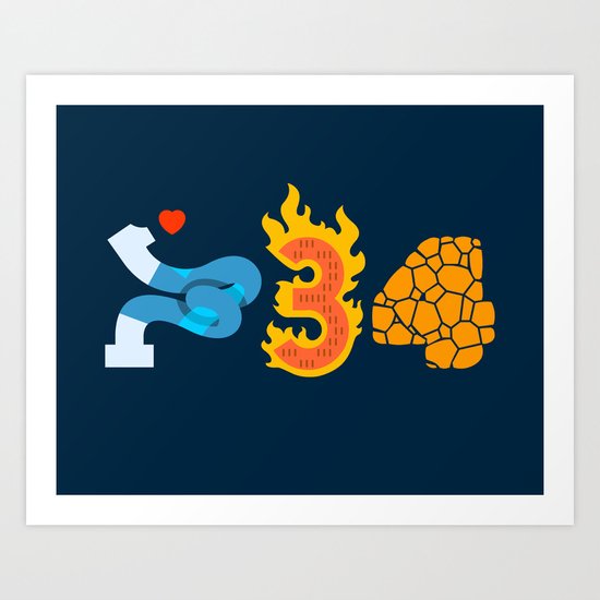 Fantastic Numbers Art Print