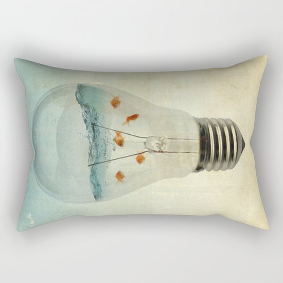blue sea thinking Rectangular Pillow