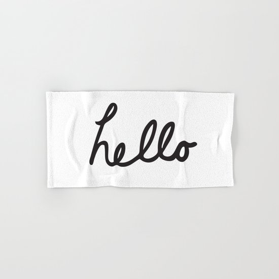 Hello Hand & Bath Towel