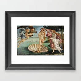 The Birth of Venus by Sandro Botticelli, 1445 Framed Art Print