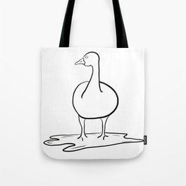 Goose in a puddle  Tote Bag