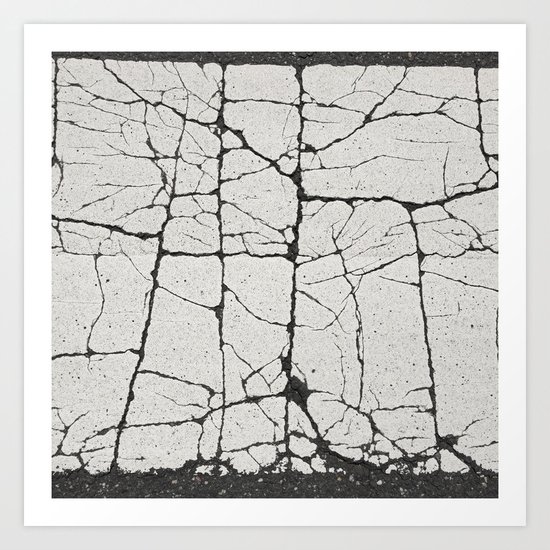 Cracked Crossing Art Print