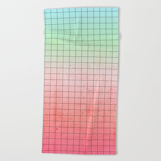 Watermelon Geometry Beach Towel