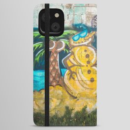 Snowman on the beach iPhone Wallet Case