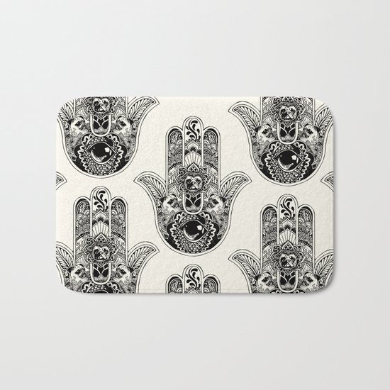 Hamsa Hand Pug Bath Mat