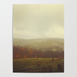 Misty Fall in Vermont Poster