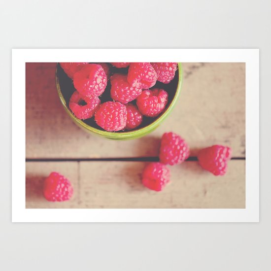 there is something in the red of a raspberry ... Art Print
