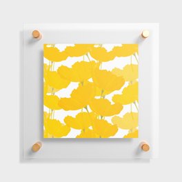 Yellow Mellow Poppies On A White Background #decor #society6 #buyart Floating Acrylic Print