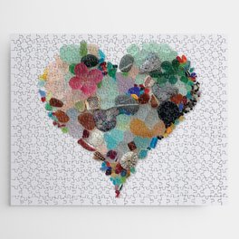 Love -  Sea Glass Heart A Unique Birthday & Father’s Day Gift Jigsaw Puzzle