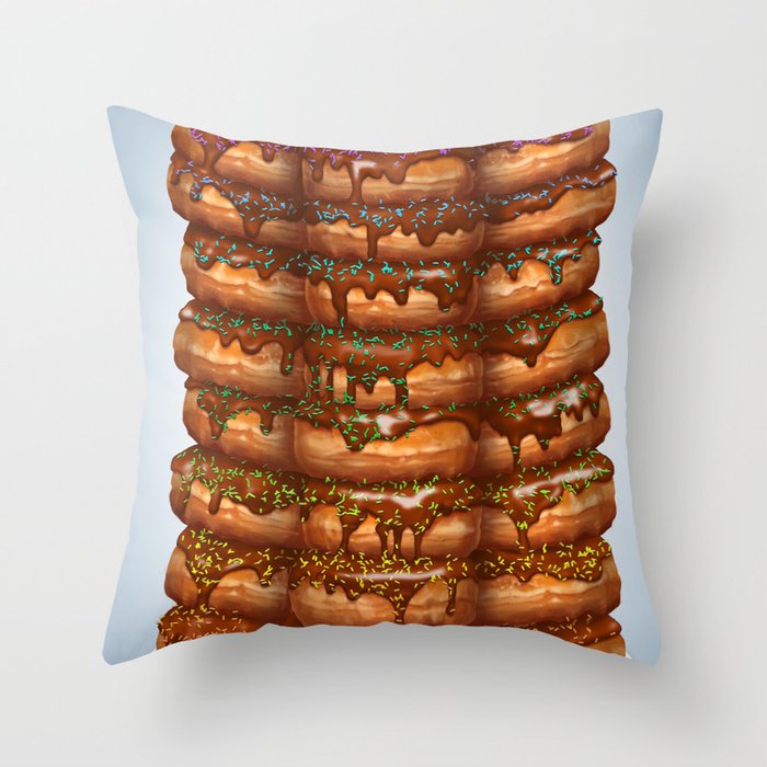 Donuts III 'sparkles&chocolate' Throw Pillow