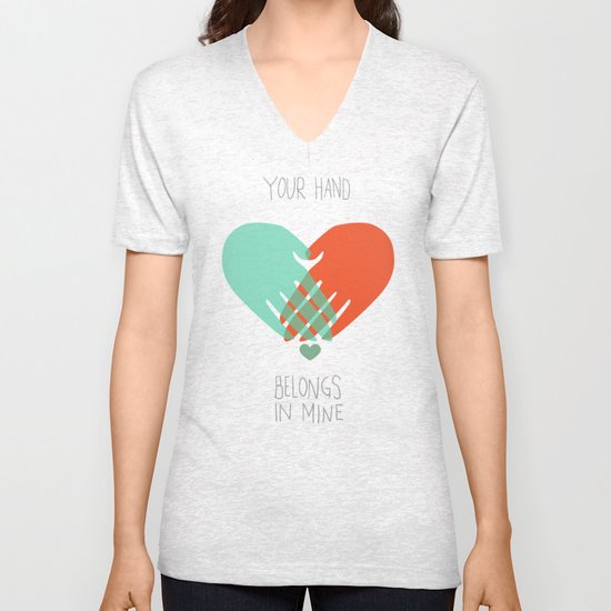 I wanna hold your hand Unisex V-Neck