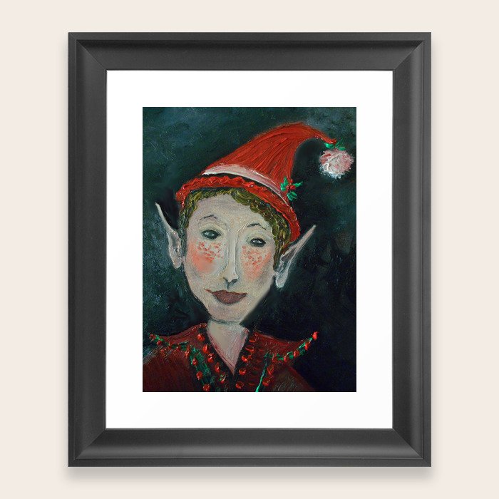 Elf On A Wall Bag Pillow Shower Curtain Case No Shelf Framed Elf On A Wall Bag Pillow Shower Curtain Case No Shelf Framed Art Print By Rokinronda Society6