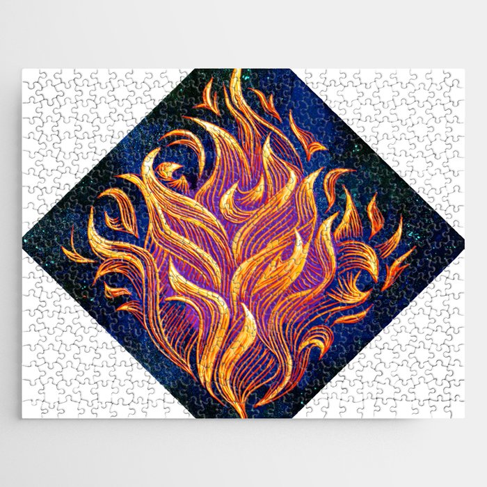 "Inflamed" (on White) - Brooke Duckart Jigsaw Puzzle