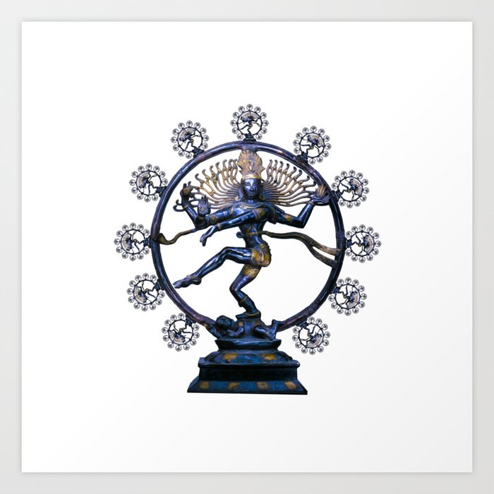 Shiva Nataraj Lord Of Dance An Actual Factual Fractal Art Print By Tjbest Society6