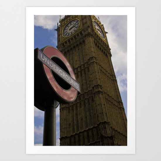 London Underground at BigBen Art Print