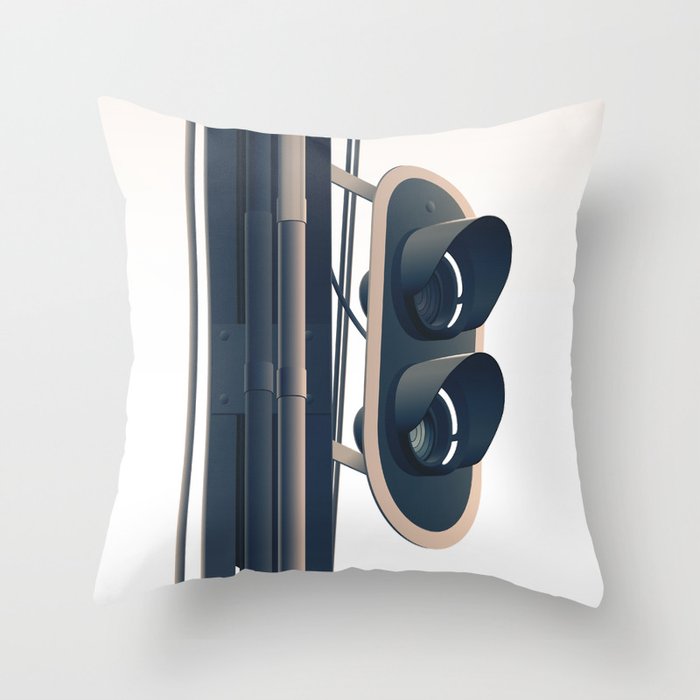 Railway lights. Somewhere in Budapest. Vector image. Throw Pillow