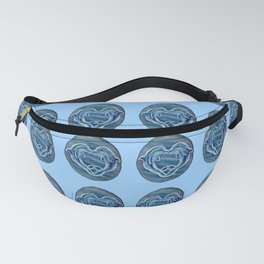 Kissing Dolphins Blue Agate  Fanny Pack