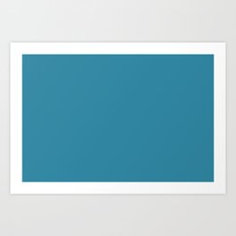 Dark Blue Solid Color Pairs Pantone Blue Moon 17-4328 TCX Shades of Blue Hues Art Print