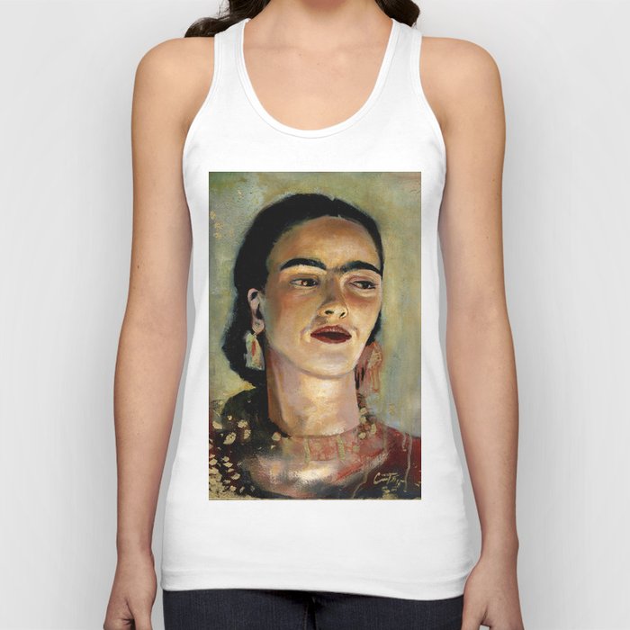 Portrait of Frida the Dove Tank Top