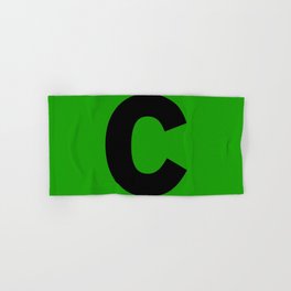 letter C (Black & Green) Hand & Bath Towel