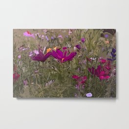 Wild Flowerbed 3 Metal Print | Nature, Pattern, Colorful, Color, Reduced, Floral, Digital Manipulation, Flowers, Digital, Abstaction 
