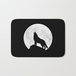 Howling Wolf - Moon Badematte | Graffiti, Dog, Graphicdesign, Animal, Silhouette, Strongly, Landscape, Husky, Nature, Fox 
