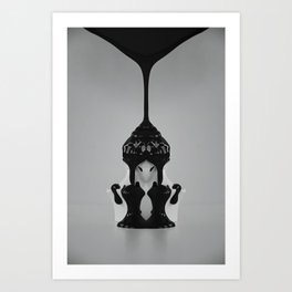 Liquefy 3 symmetry, collection, black and white, bw, set Art Print