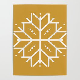 Snowflake - Gold Poster