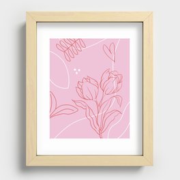 Valentines Flowers Recessed Framed Print