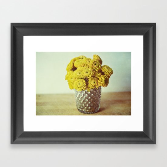 yellow makes me happy Framed Art Print