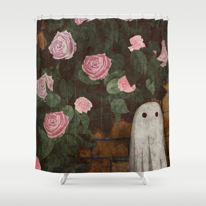 Rose Ghost Shower Curtain